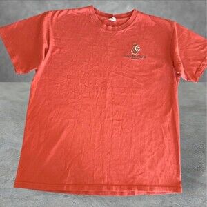 Mexico Shirt Men’s Large Orange Lizard‎ Embroidery Playa Del Carmen Casual Beach